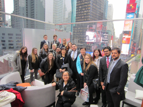 Hospitality students visit Times Square in New York City